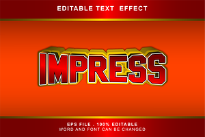 Impress Text Effect Editable