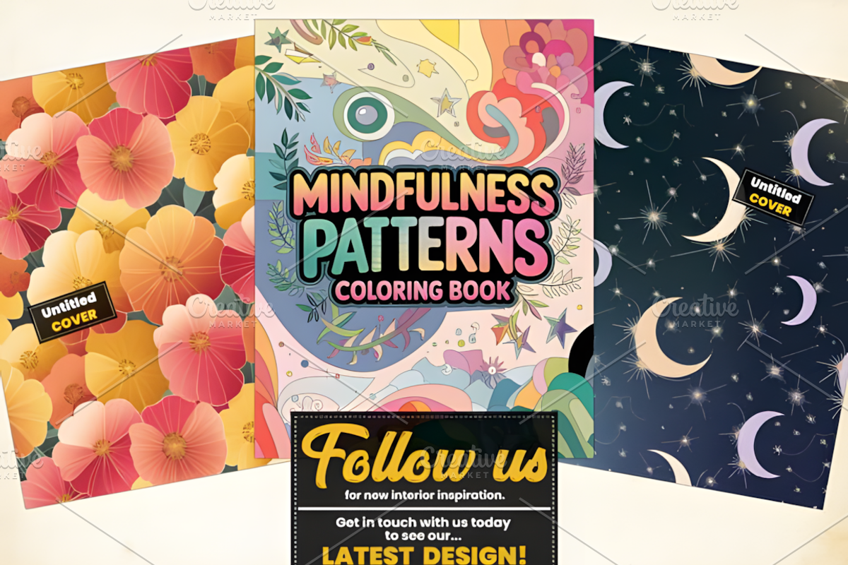 Mindfulness Patterns Coloring Book, a Decorative Illustration by Design Station (Photo 3 of 3)