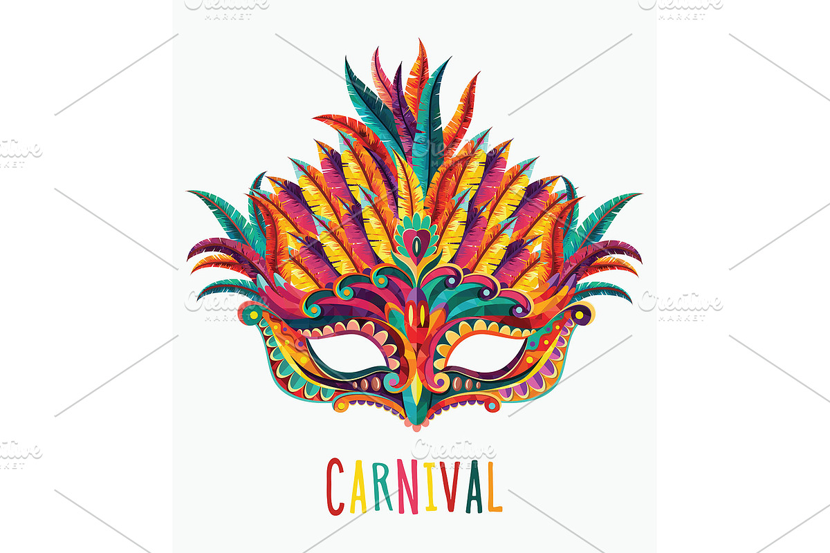 Carnival Masks vector set, a Decorative Illustration by LisaKolbasa (Photo 11 of 15)