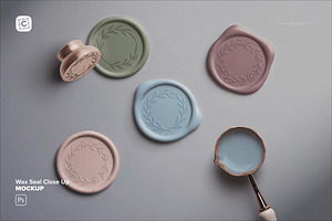 Wax Seal Close‑Up Mockup, a Product Mockup by Custom Scene