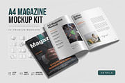 A4 Magazine Mockup Kit, a Books & Magazine Mockup by graphiccrew (Thumbnail 1 of 16)