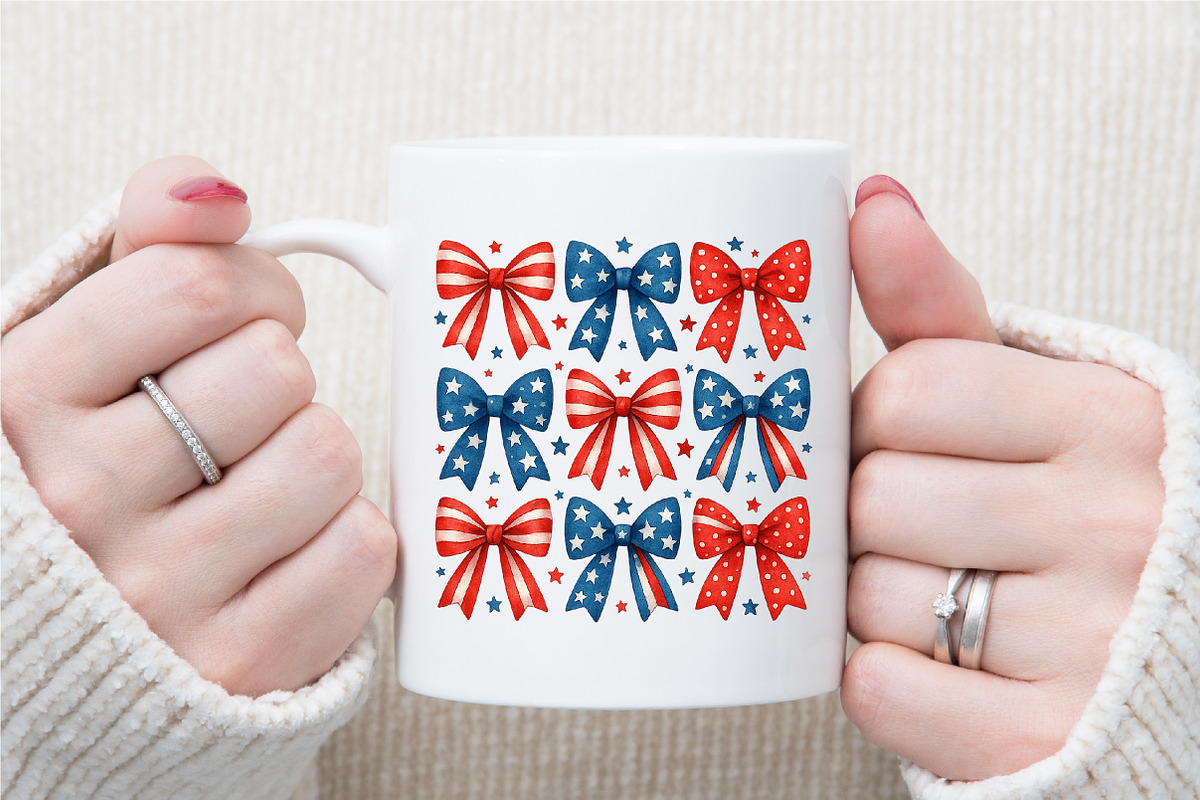 Patriotic Bows Transparent PNG Clipa, an Illustration by Sublimation Artist (Photo 5 of 9)