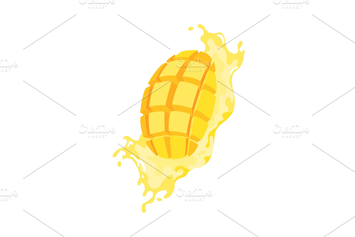Ripe Mango Fruits Cut Out. Ripe, a Food Illustration by the8monkey