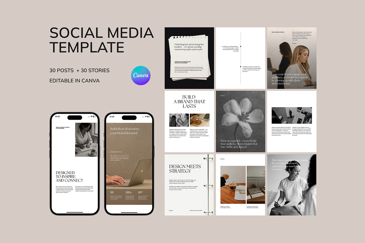 60 Luxury Social Media Templates, a Social Media Template by AnaGrids (Photo 1 of 11)