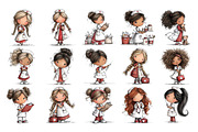 Nurse Clipart PNG Medical Girls Set, a Person Illustration by Nicolle's Colorful Art (Thumbnail 2 of 4)