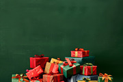 86 Gift boxes with ribbons and bows, a Holiday Photo by Handmadefont (Thumbnail 28 of 90)