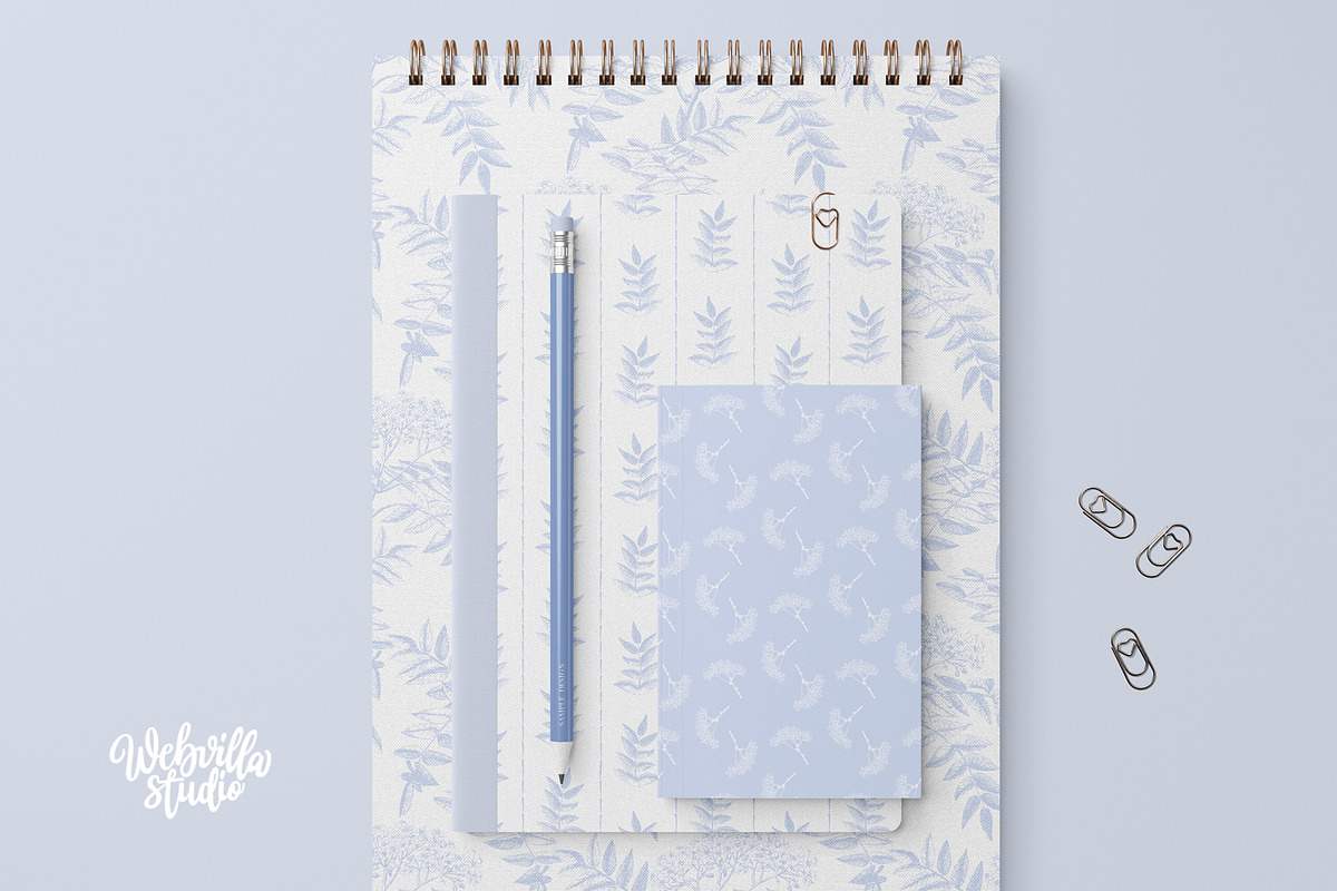 Light Blue Wildflower Wallpapers, a Wallpaper Graphic by Bloomart Studio (Photo 6 of 6)