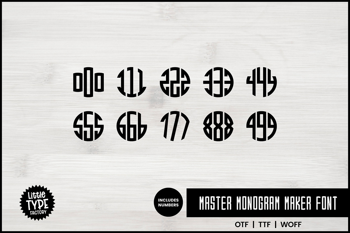MASTER MONOGRAM | Round Monogram Font