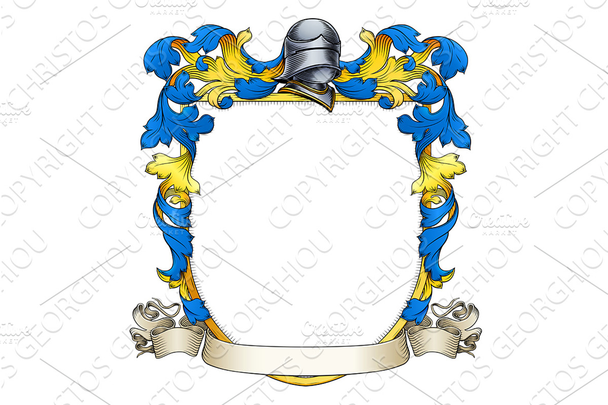 Coat of Arms Crest Family Heraldic, an Illustration by Christos Georghiou