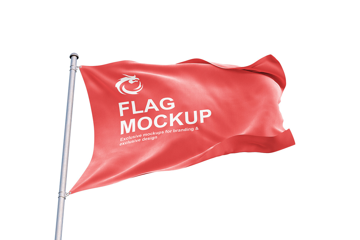 Flag Mockup, an Advertising Mockup by mockupbuys (Photo 3 of 4)