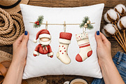 Christmas Clothesline Clipart PNG, a Seasonal Illustration by designcity5 (Thumbnail 4 of 5)