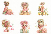 Whimsical summer girl clipart, an Illustration by Designworld (Thumbnail 3 of 7)