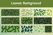 Leaves Background design set bundle, a Decorative Illustration by foxndeer (Thumbnail 1 of 4)