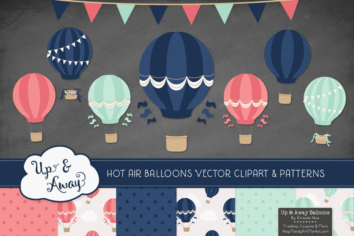 Modern Chic Hot Air Balloons, an Illustration by Amanda Ilkov (Photo 2 of 5)