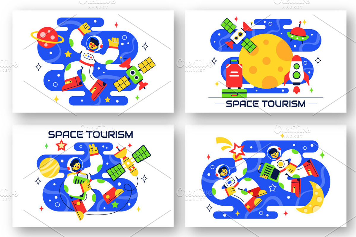 10 Space Tourism Illustration, a Person Illustration by denayunebgt (Photo 2 of 4)