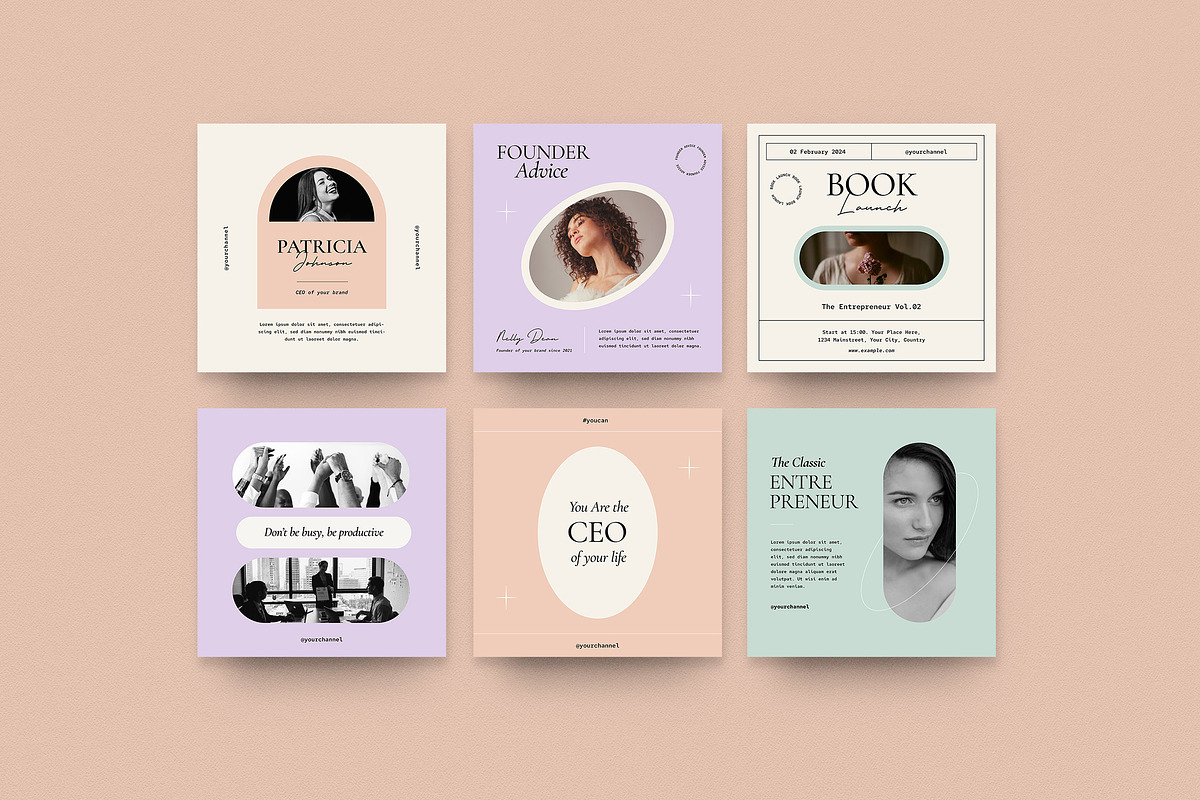 Entrepreneur Social Media Pack, a Social Media Template by Vynetta (Photo 7 of 16)