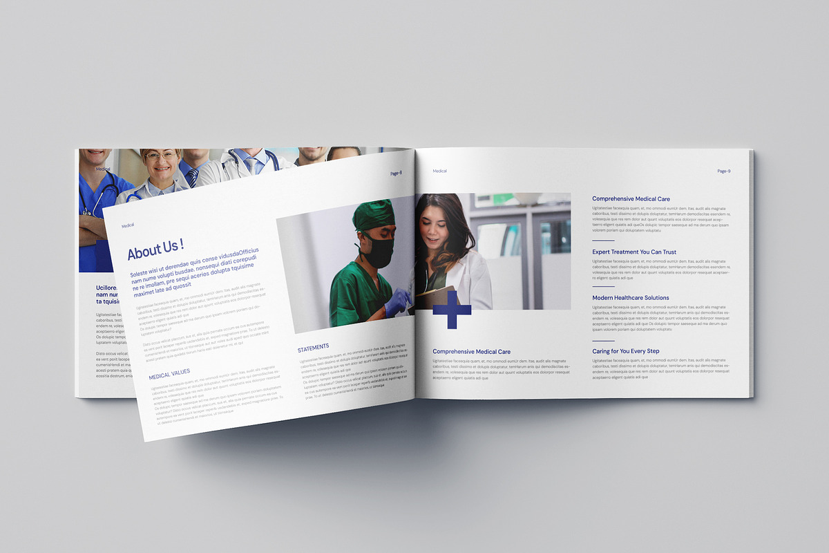 Medical Brochure Landscape Template, a Brochure Template by Pixelpick (Photo 8 of 9)