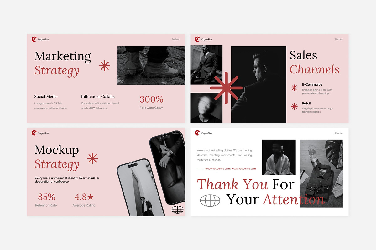 Fashion Brand PowerPoint Template, a Presentation Template by Eklip Studio (Photo 5 of 6)