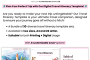 Travel Itinerary Canva Template, a Magazine Template by PlannersByBee (Thumbnail 6 of 6)