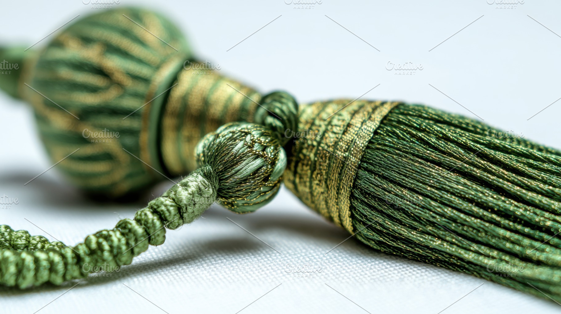 Elegant green tassel decoration, a Photo by Beautiful things