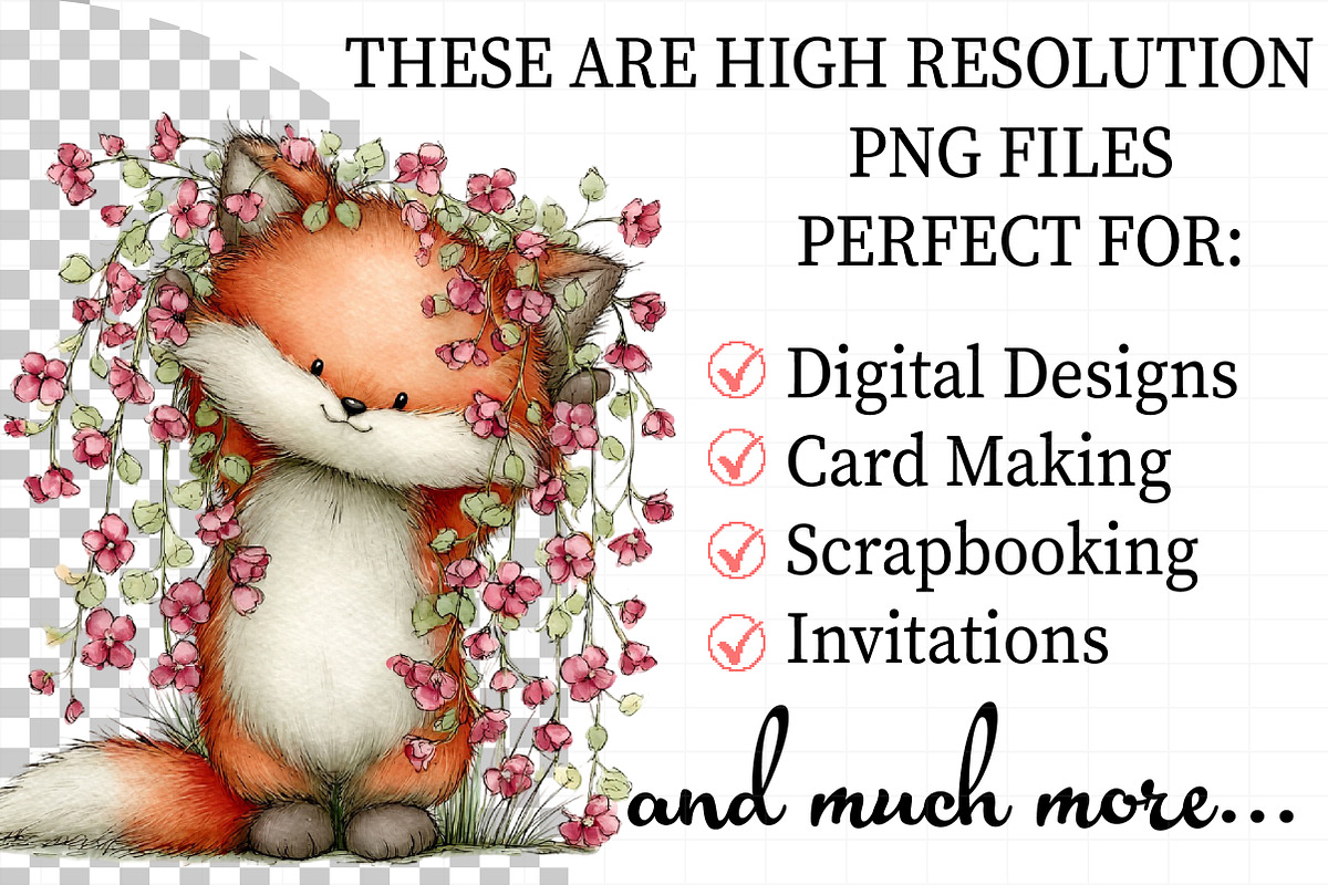 Whimsical Spring Funny Fox Clipart, an Illustration by Daily.Designs (Photo 2 of 8)