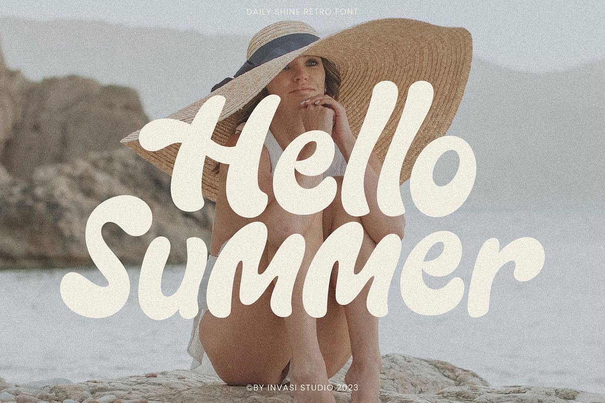 Daily Shine - Groovy Retro Font, a Handwritten Font by Invasi Studio (Photo 7 of 10)