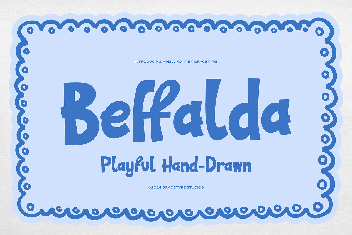 Beffalda | Playful Hand Drawn, a Handwritten Font by gracetype_studio (Photo 1 of 12)