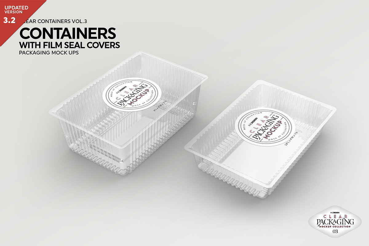 Clear Film Seal Container Mockup, a Cups & Container Mockup by INCDesign (Photo 1 of 7)