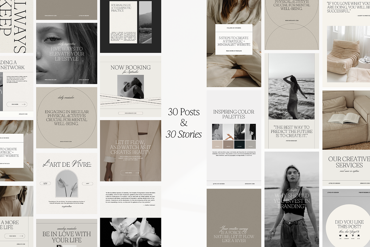 Vanilla Instagram Canva Templates, a Social Media Template by The Voy Design (Photo 8 of 10)