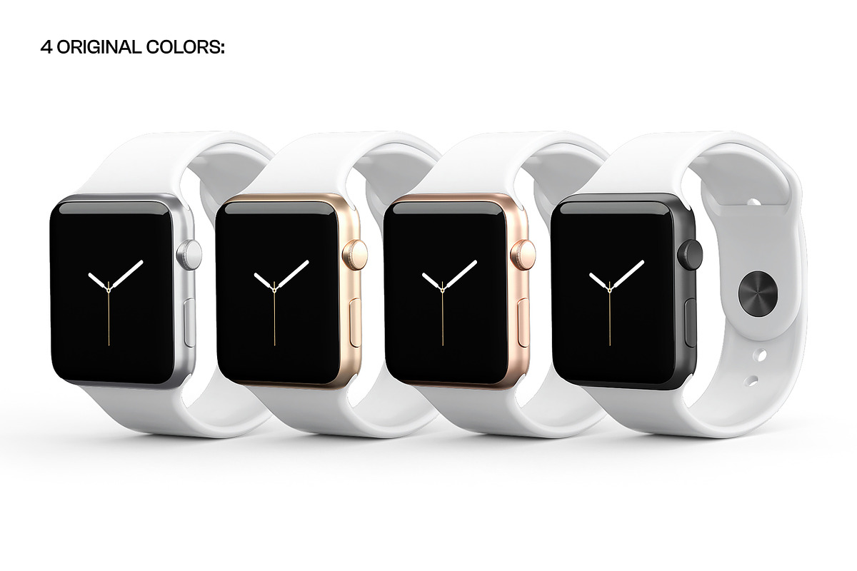 Apple Watch Band Mockup Set, a Wearable Device Mockup by creatsy2 (Photo 5 of 12)