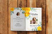 Canva Yellow Rose Funeral Program, a Brochure Template by SmmrDesign (Thumbnail 3 of 5)