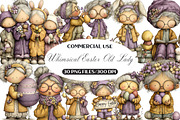 Whimsical Easter Old Lady Clipart, an Illustration by Black Bird Studio (Thumbnail 1 of 6)