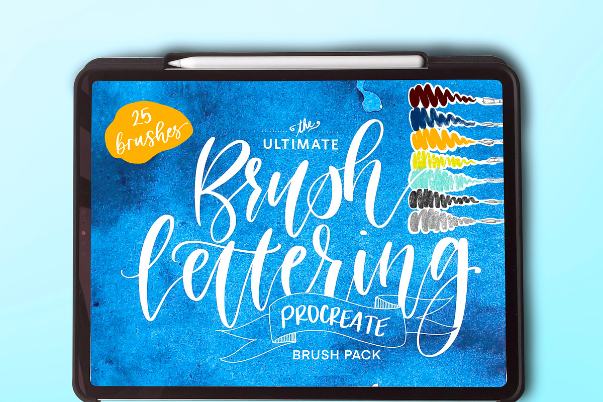 25 Brush Procreate Lettering Bundle, a Brush Add-On by The Pigeon Letters (Photo 12 of 12)