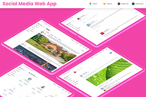 Social Media, Content, Post Web App, an App Template by nagaredesignstudio