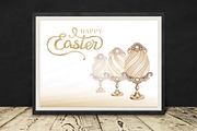 SET / 4 / Golden Eggs for EASTER, a Decorative Illustration by Nadin_Lebedeva (Thumbnail 7 of 8)
