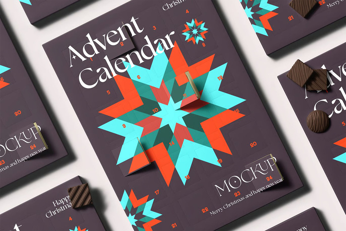Advent Calendar Mock-up, an Advertising Mockup by zippypixelstudio (Photo 4 of 9)