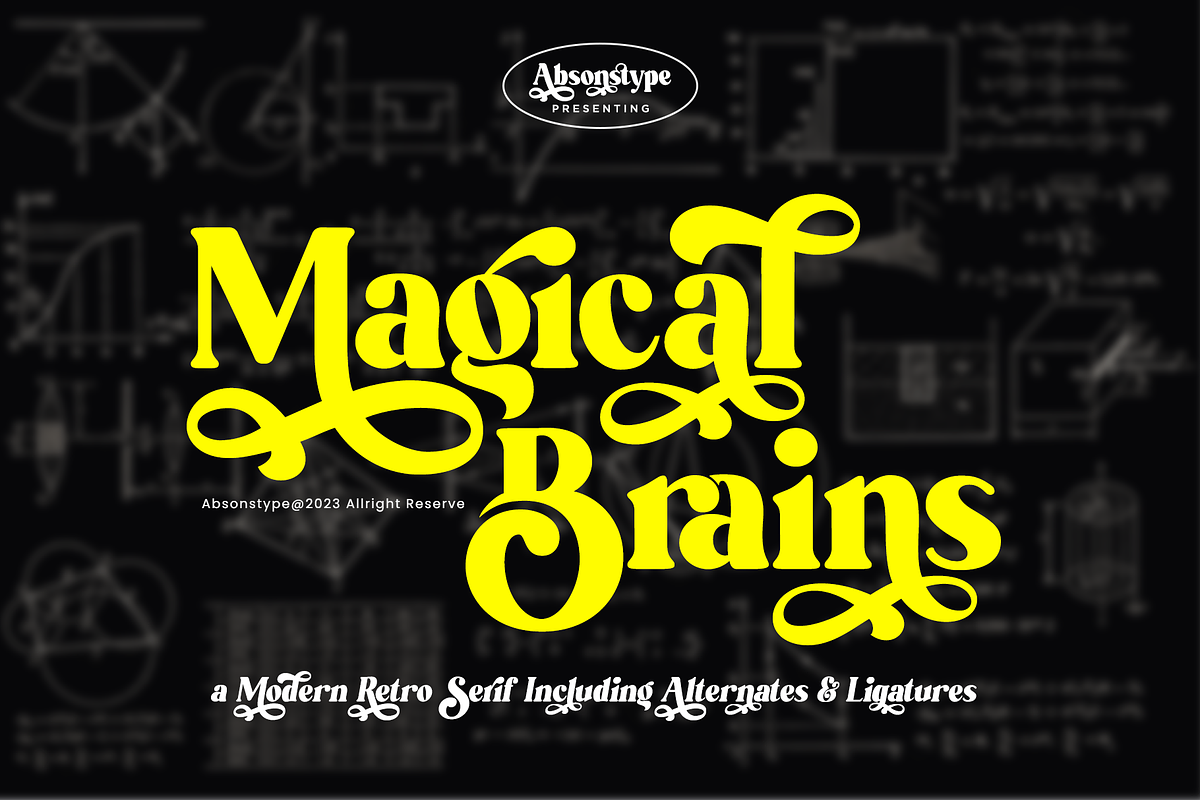 Magical Brains - Absonstype, a Serif Font by Absonstype (Photo 1 of 10)