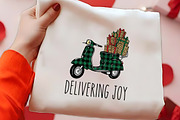Delivering Joy Scooter PNG Art, a Seasonal Illustration by CrexoraLab (Thumbnail 2 of 4)