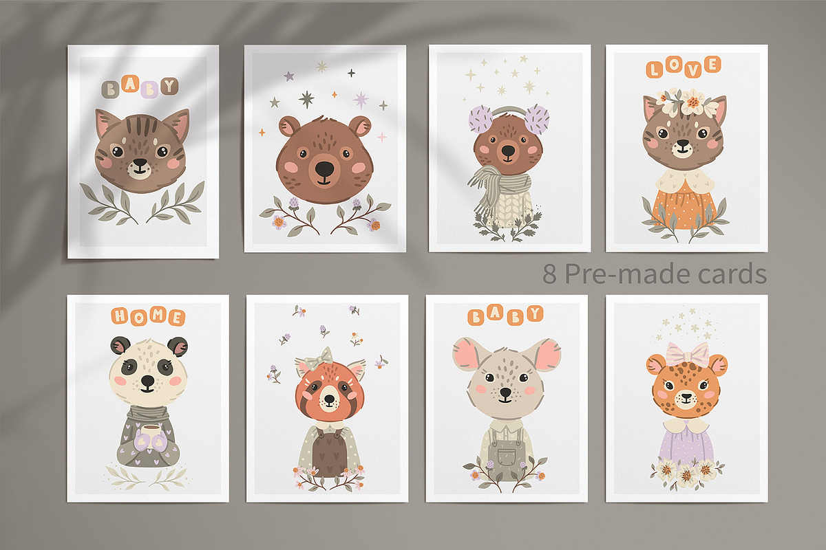 Animal babies cute illustrations, an Animal Illustration by OxanaTally (Photo 10 of 13)