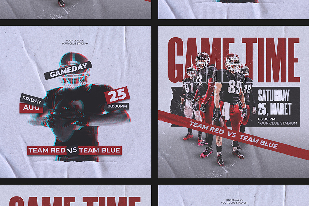 Football Sport Social Media Bundle, a Poster Template by Samtiv Studio (Photo 3 of 5)