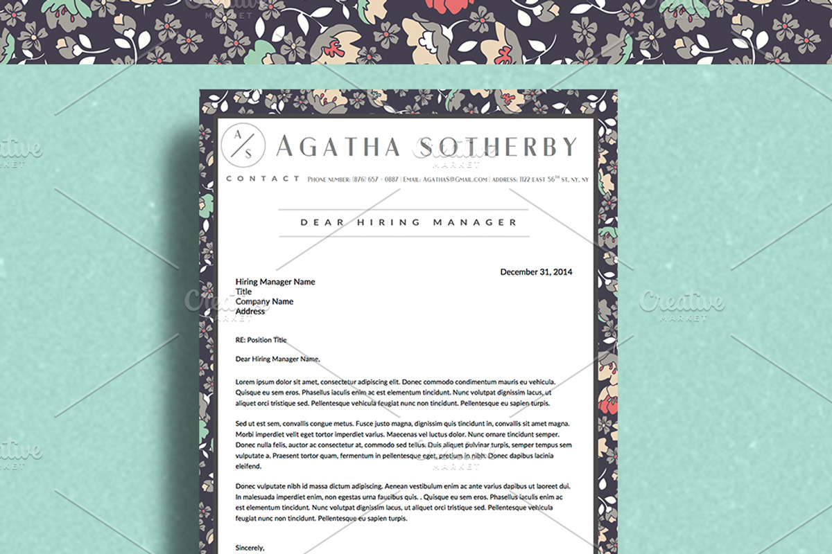 Sotherby Resume CV Collection Word, a Resume Template by Stand Out Shop (Photo 3 of 5)