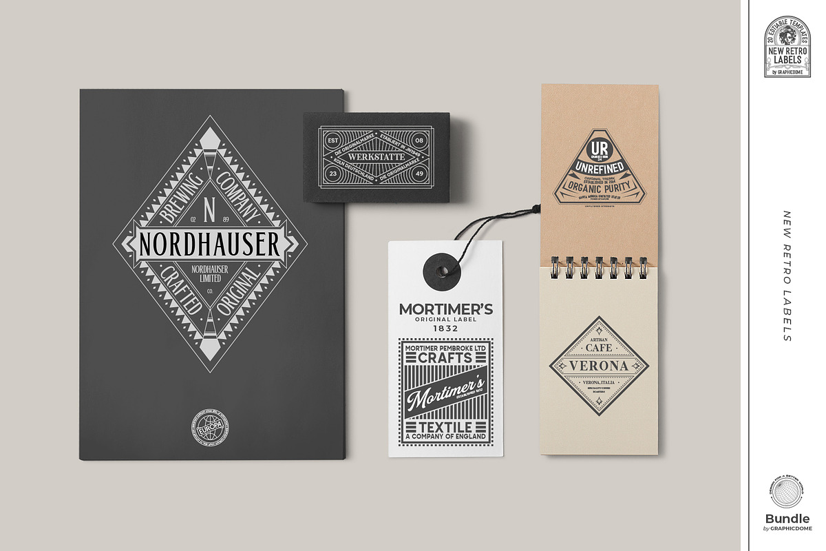 40 Retro Labels Collection, a Branding & Logo Template by Graphicdome (Photo 6 of 9)