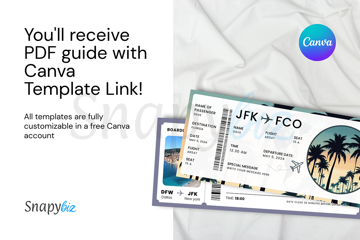 Printable FLORIDA Surprise Ticket, a Card Template by Snapybiz (Photo 6 of 7)