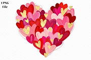 Valentine Day Heart Brushstroke PNG, an Illustration by Canvas Craft (Thumbnail 1 of 6)