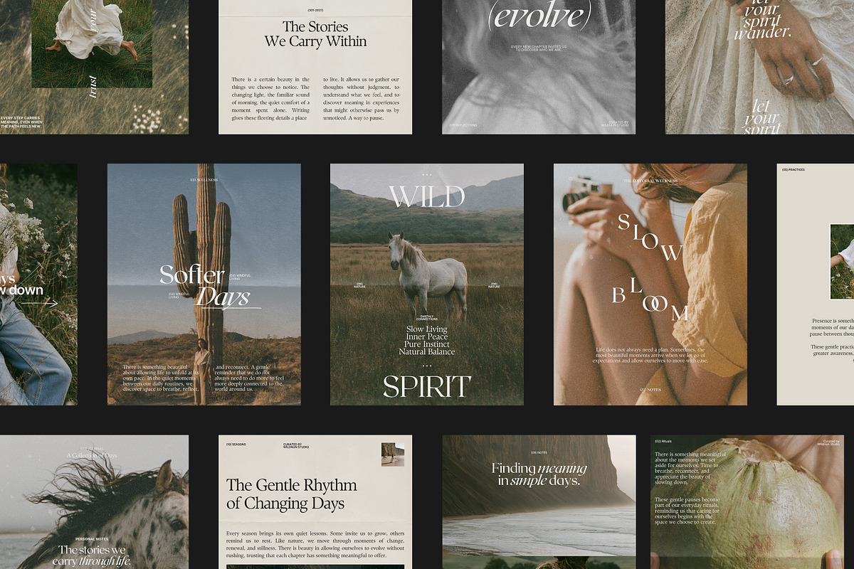 Editorial Wellness Instagram Kit 2, a Social Media Template by Wildnun Studio (Photo 1 of 8)
