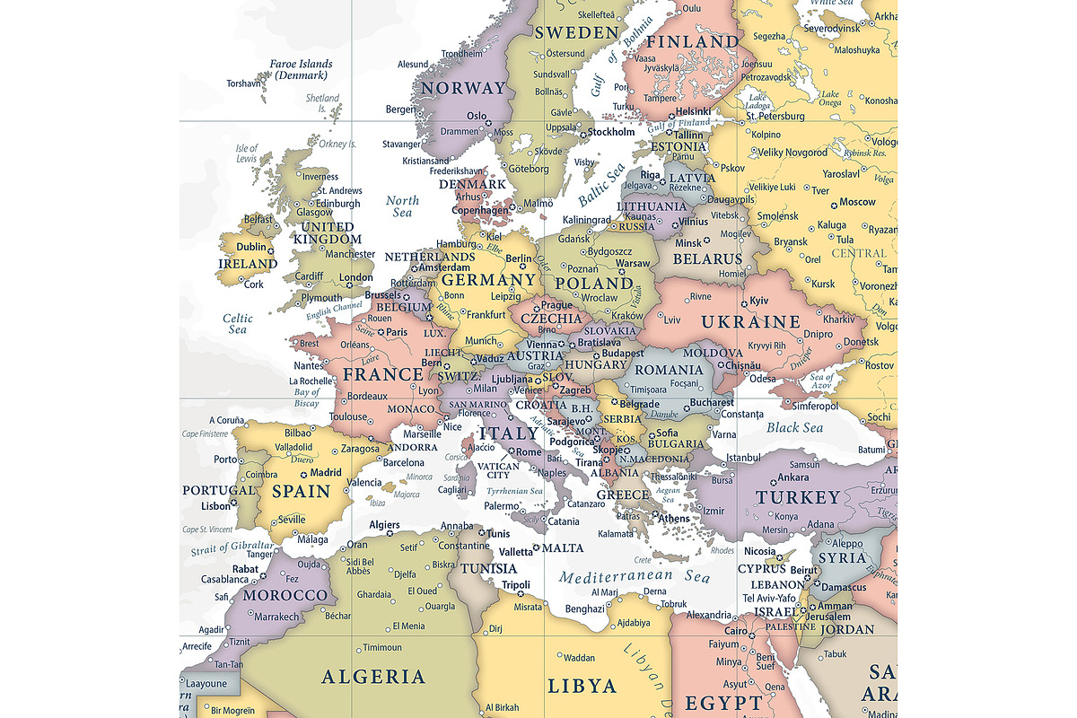 Vector World Map - Large&Detailed, an Illustration by PorcuPen Works (Photo 5 of 9)