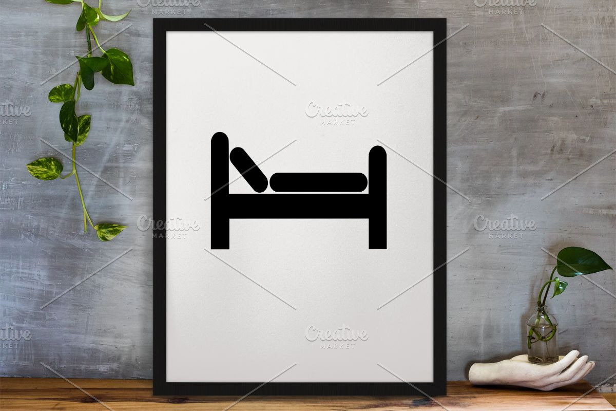 Bed Silhouette SVG, an Object Illustration by newminddesign (Photo 3 of 3)