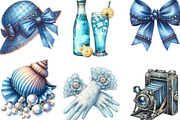 Blue Summer 1920 Clipart, an Illustration by Designking (Thumbnail 3 of 4)