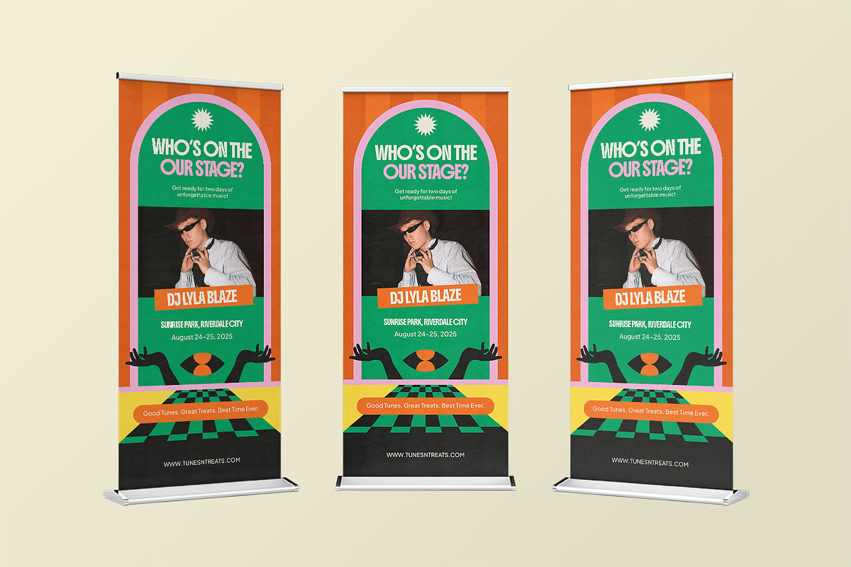 Tunes Treats Fest - Roll Up Banner, a Print Template by StreaksideStd (Photo 2 of 3)