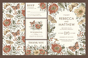 Wedding Butterflies Poppy Poppies, a Pattern Graphic by Vintage (Thumbnail 1 of 13)